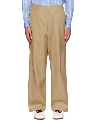 MERYLL ROGGE Tan Pleated Trousers - Natural