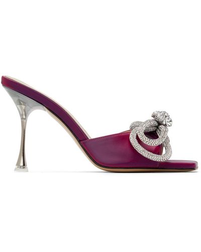 black and purple heels