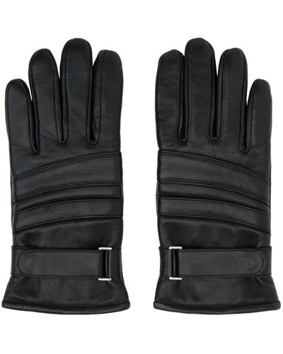 HUGO Leather Gloves - Black