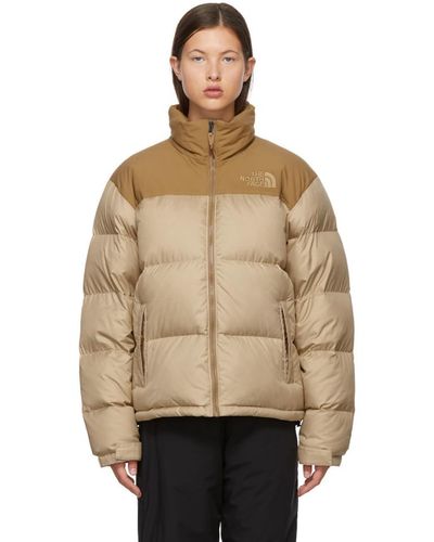 The North Face Beige Down Eco Nuptse Jacket - Natural