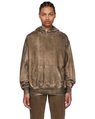 NOTSONORMAL Raw Edge Hoodie - Brown