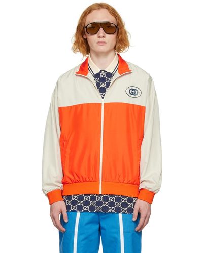 Gucci Off- Panelled Jacket - Orange