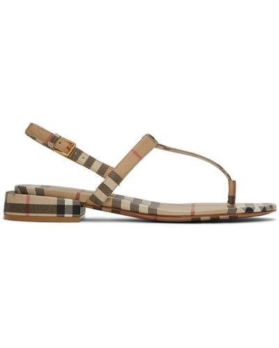 Burberry Flat Sandals - Brown