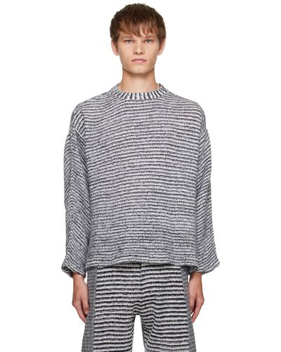VITELLI Striped Sweater - Grey
