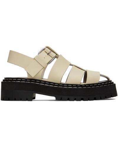Proenza Schouler Off-white Lug Sandals - Black