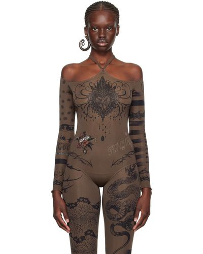 Jean Paul Gaultier Knwls Edition Bodysuit - Brown