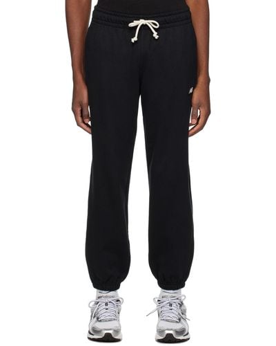 New Balance Athletics Remastered French Terry Sweatpant In Black Cotton Fleece