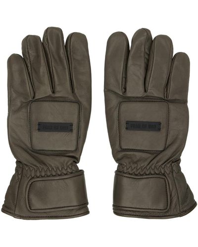 Fear Of God Leather Driver Gloves - Green
