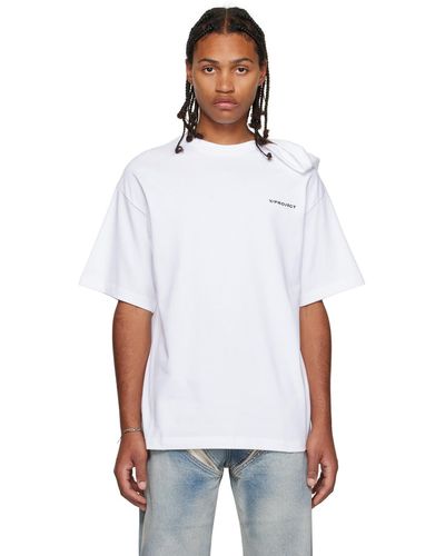 Y. Project Ssense Exclusive Folded Shoulder T-shirt - White