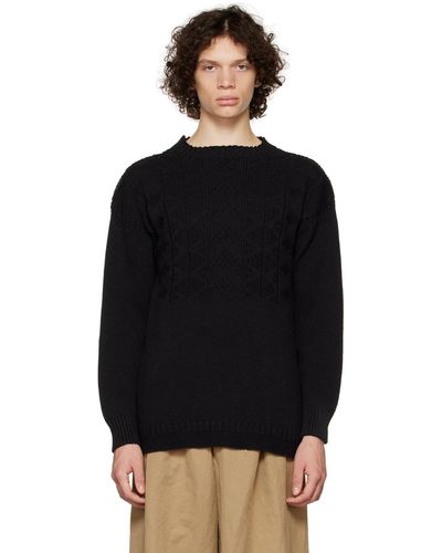 Maison Margiela Black Cable Knit Jumper