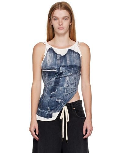 Acne Studios Printed Tank Top - Blue