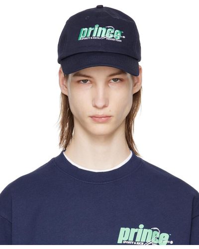 Sporty & Rich Sportyrich casquette bleu marine à image à logo