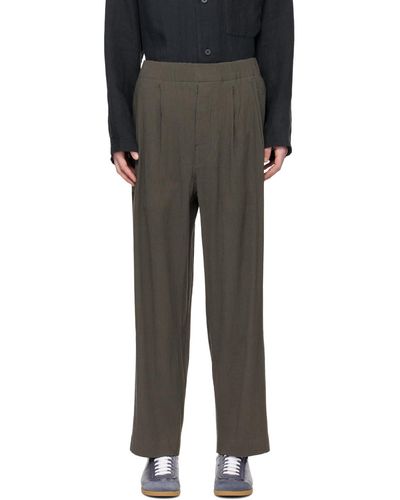 Document Tucked Trousers - Black