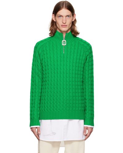 JW Anderson Cable Turtleneck - Green