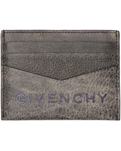 Givenchy エンボスロゴ カードケース - グレー