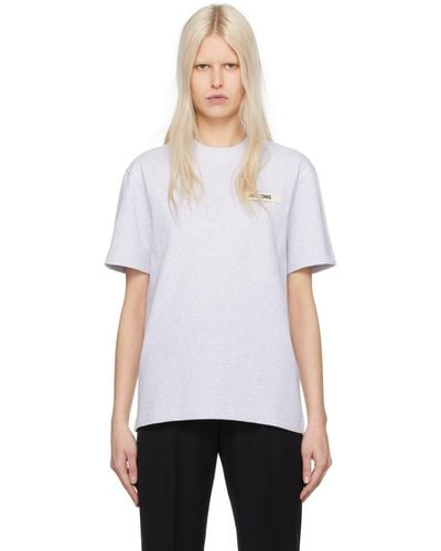 Jacquemus Les Classiquesコレクション ホワイト Le T-shirt Gros Grain Tシャツ