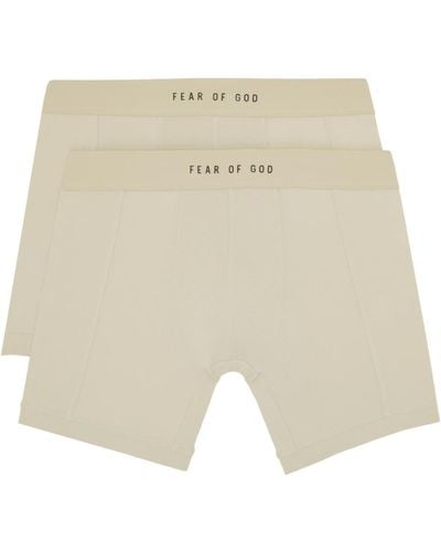 Fear Of God Two-pack Grey Boxer Briefs - Natural