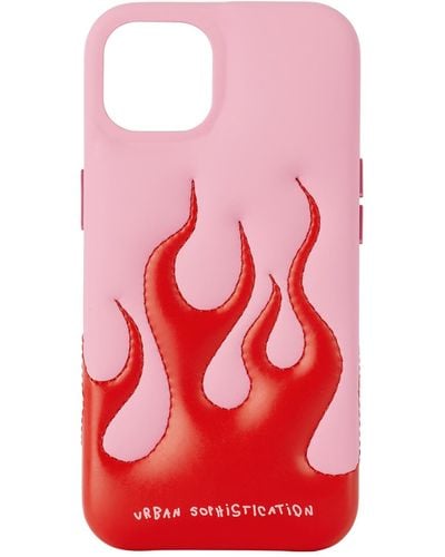 Urban Sophistication Ssense Exclusive 'the Flaming Dough' Iphone 13 Case - Red