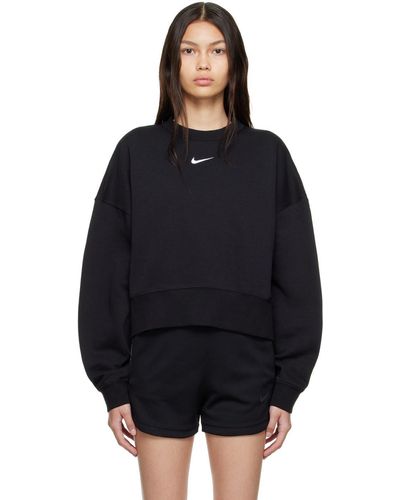 Nike Black Cotton Sweater