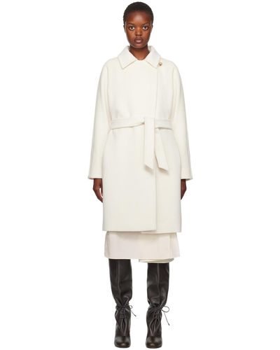 Max Mara Manteau estella blanc - Noir