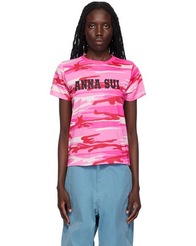 Anna Sui T-shirt rose exclusif à ssense - Rouge