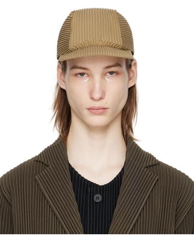 Homme Plissé Issey Miyake Homme Plissé Issey Miyake Brown Pleats Cap - Black