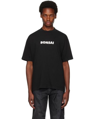 Bonsai T-shirt noir à logo imprimé