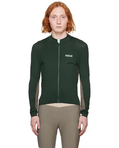 Pedaled Road Cycling Long Sleeve T-Shirt - Green