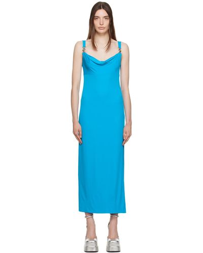 Versace ブルー メドゥーサ ミディアムドレス