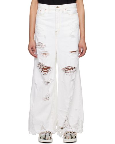 Doublet Destroyed Jeans - White