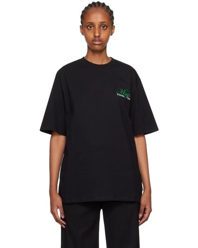 MSGM Black Printed T-shirt