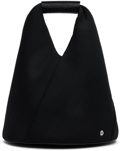 MM6 by Maison Martin Margiela Cabas de style sac seau noir à panneaux triangulaires