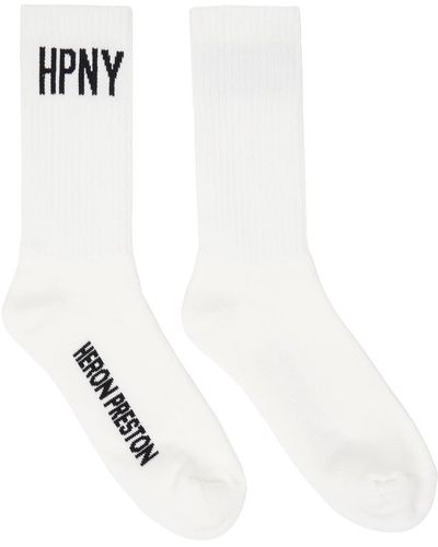 Heron Preston White 'hpny' Socks