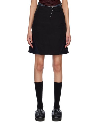 Hyein Seo Paneled Midi Skirt - Black