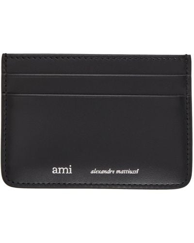 Ami Paris Black Logo Card Holder