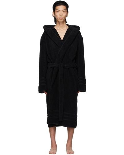 Balenciaga Black Terrycloth Resorts Robe