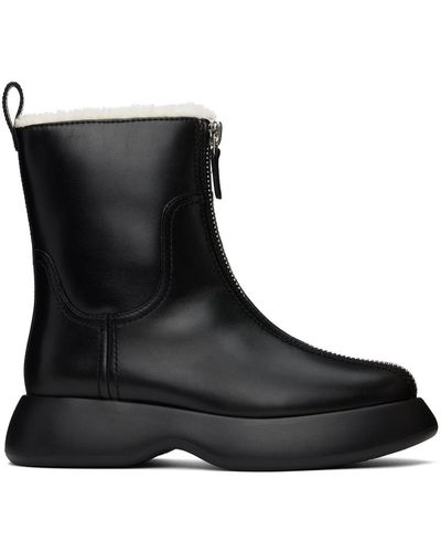 3.1 Phillip Lim Mercer Zip Shearling Boots - Black