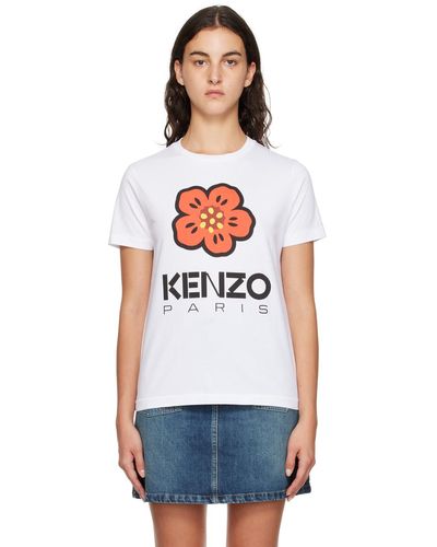 KENZO T-shirt blanc - paris boke flower