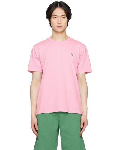 Maison Kitsuné Pink Fox Head T-shirt - Red