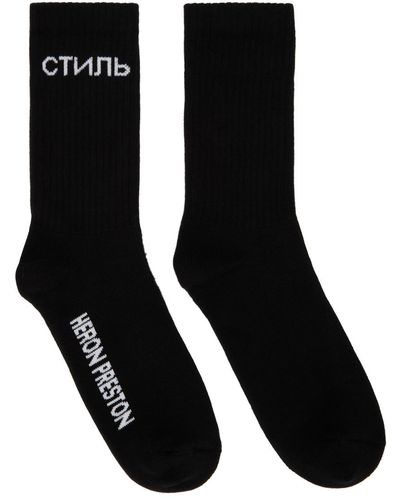 Heron Preston Style Socks - Black
