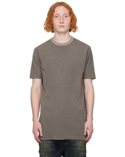 Boris Bidjan Saberi グレー リブtシャツ - ブラック