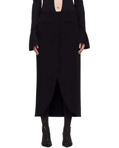 Courreges Ellipse Midi Skirt - Black