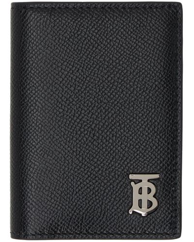 Burberry Black Tb Folding Card Case Wallet