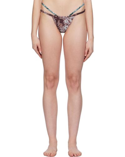 Miaou Culotte de bikini amanda bourgogne - Multicolore