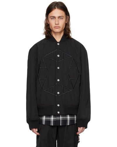 1017 ALYX 9SM Embroide Bomber Jacket - Black