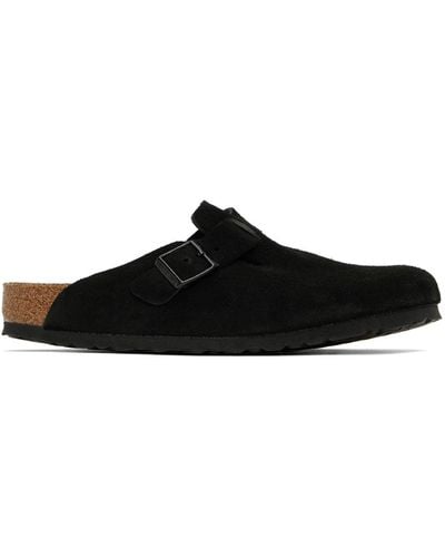 Birkenstock Boston Soft Footbed Loafers - Black