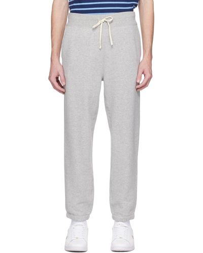 Polo Ralph Lauren Grey 'the Rl' Lounge Trousers - White
