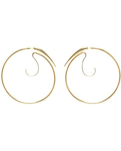 Panconesi Spina Upside Down Xl Hoop Earrings - Black