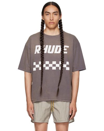 Rhude T-shirt 'off road' gris - Multicolore