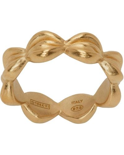 Maison Margiela Gold Timeless Oval Ring - Metallic